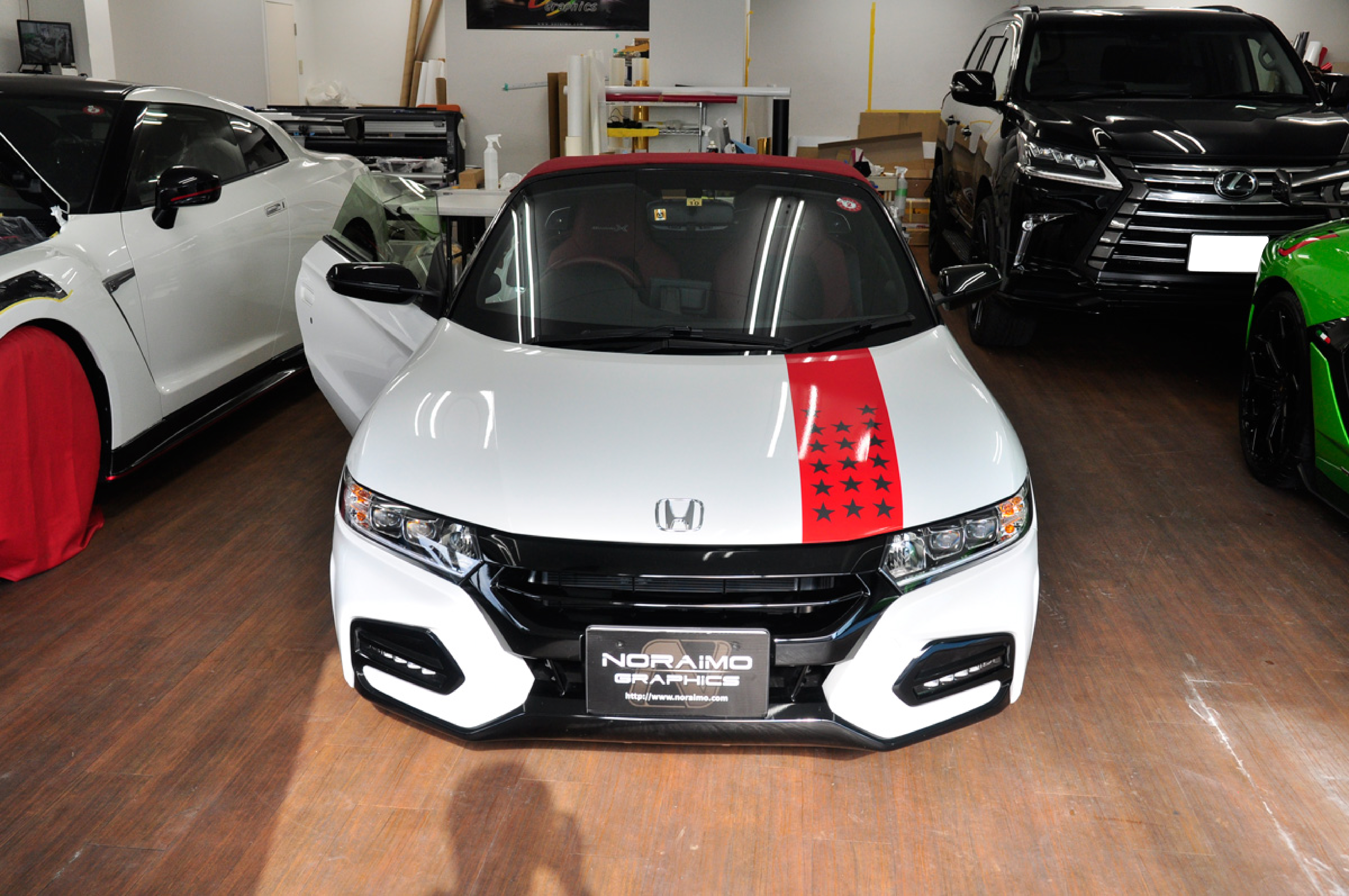 ホンダ S660 ラインステッカー製作 施工 カーラッピングなら のらいも工房 ホンダ S660 ラインステッカー製作 施工 カーラッピングなら のらいも工房